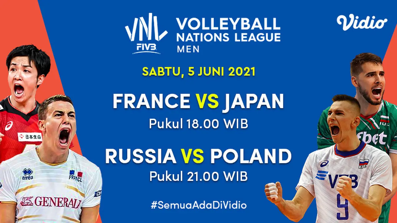 Streaming Big Match VNL 2021 di Vidio, Sabtu 5 Juni 2021