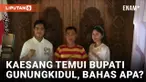 Kaesang Makan Singkong Bakar Bareng Bupati Gunungkidul