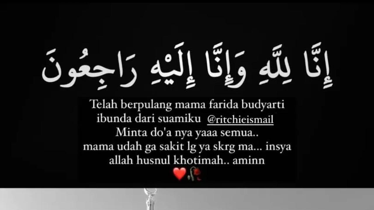 Tak hanya Jeje, Syahnaz juga menyampaikan kabar duka kepergian sang ibu mertua.&nbsp;<br>