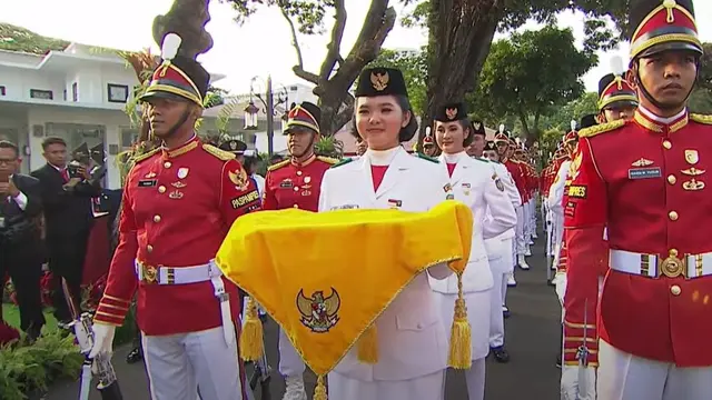 Kachina Ozora dan Keyla Azzahra: Wajah Muda di Balik Kirab Bendera Pusaka 2024 (Tangkapan Layar Youtube Sekretariat Presiden )