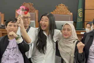 Laras Faizati Khairunnisa divonis enam bulan. (Liputan6.com/Ady Anugrahadi)