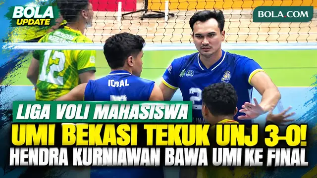 Highlight Semifinal Liga Voli Mahasiswa 2026: UMI Bekasi Libas UNJ 3-0, Hendra Kurniawan Antar UMI ke Final