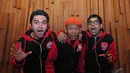 Trio Ubur-ubur menjadi salah satu artis yang akan menghiasi sinetron Ramadan di SCTV, Jakarta, Rabu (18/6/2014) (Liputan6.com/Andrian M Tunay)