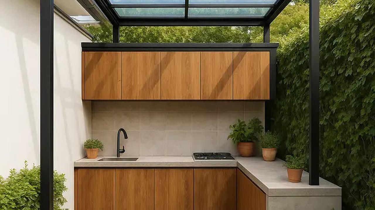10 Model Dapur Semi Outdoor Belakang Rumah 2025, Nyaman Buat Masak