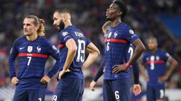 Peraih dua kali juara Piala Dunia ini memiliki skuad dengan harga total 971 juta euro atau setara dengan Rp14,7 miliar. Dihuni pemain top Timnas Prancis masih menjadi salah satu tim favorit di Piala Dunia 2022. (AFP/Jorge Guerrero)