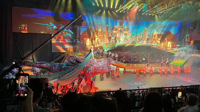 Yura Yunita dalam Pagelaran Sabang Merauke 2026 di kawasan Senayan, Jakarta pada (21/8/2026). (Liputan6.com/Afradhiya N. R)