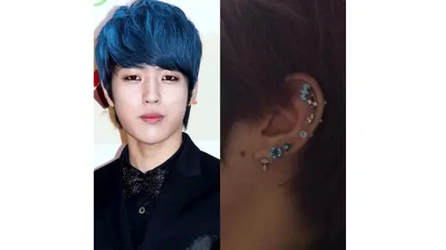 infinite sungyeol ear piercing