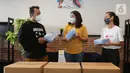 Masker kain non-medis ini merupakan masker hasil kolaborasi dengan Masker Untuk Indonesia dari program Belanja Untuk Kebaikan yang dilaksanakan pada periode 10-15 Oktober 2020 dalam rangka hari jadi IKEA Indonesia keenam. (Liputan6.com/Fery Pradolo)