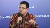 Ketua Tim Pakar Satuan Tugas Penanganan COVID-19 Wiku Adisasmito menjelaskan Perpres Nomor 82 Tahun 2020 untuk penanganan COVID-19 yang lebih cepat saat dialog di Graha BNPB, Jakarta, Jumat (24/7/2020). (Tim Komunikasi Publik Satgas Penanganan COVID-19)