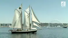 Para pelayar berpartisipasi dalam kompetisi Rendez-Vous 2017 Tall Ships Regatta yang menempuh jarak hampir 19.000 km.