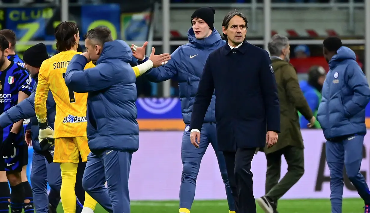Kemenangan atas Como sekaligus menempatkan Inter Milan di posisi tiga klasemen sementara Liga Italia 2024/2025 dengan 37 poin dari 16 pertandingan. (Piero CRUCIATTI/AFP)