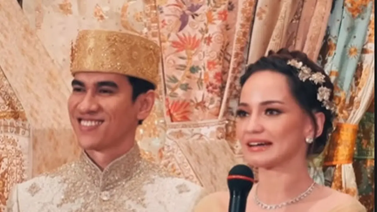 Nuansa Mewah di Busana Pengantin Kedua Enzy Storia dan Maulana Kasetra