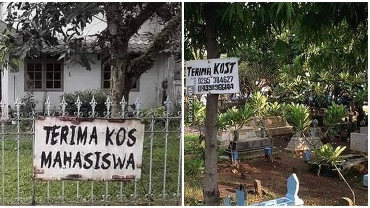 6 Tulisan Terima Kos Ditempel di Tempat Nyeleneh Ini Bikin Tepuk Jidat