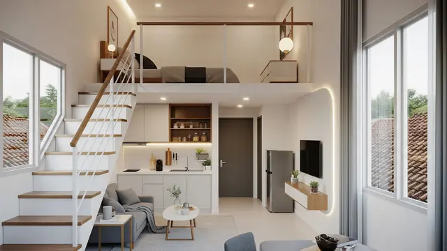 Contoh Rumah Tipe 36 Ada Mezzanine Multifungsi yang Jadi Tren Desain untuk Pasangan Muda 2026