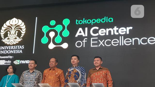 Peresmian pusat pengembangan AI kolaborasi Tokopedia dan UI di Kampus UI, Depok, Kamis (28/3/2019).
