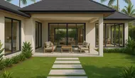 Model Rumah Gaya Tropis Minimalis 1 Lantai dengan Jendela Besar/AI