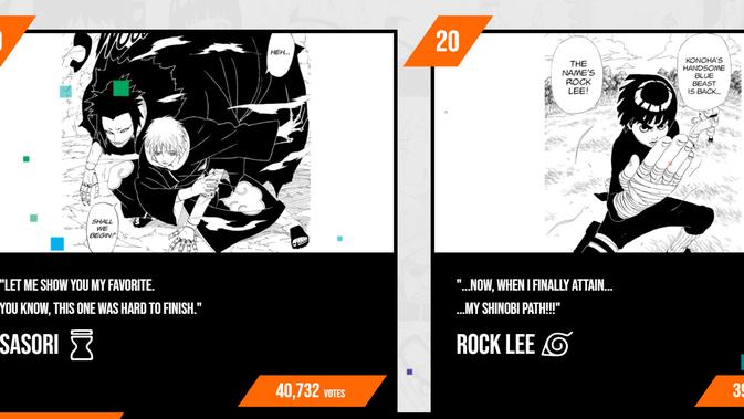 <p>Sasori dan Rock Lee. Dok: Situs resmi Naruto</p>