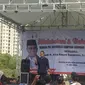 Anies Baswedan di Kampung Muara Baru Penjaringan di Jakarta Utara, Minggu (19/5/2024).