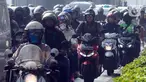 Kepadatan kendaraan yang melintas di Jalan Jenderal Gatot Subroto, Jakarta, Selasa (8/4/2025). (Liputan6.com/Herman Zakharia)