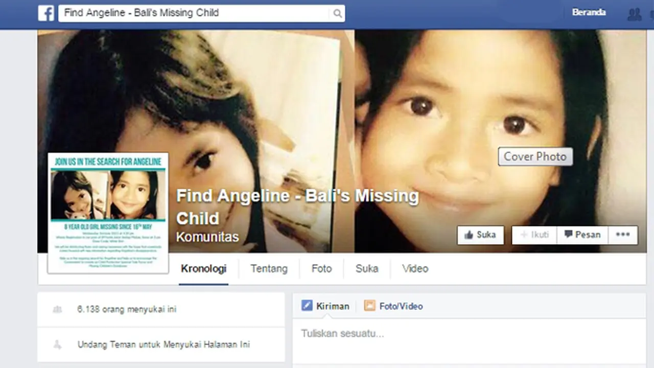 Angeline Ditemukan Meninggal, Facebook Find Angeline Banjir Bully