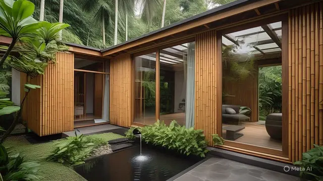 Desain Rumah Bambu Modern Bergaya Islami
