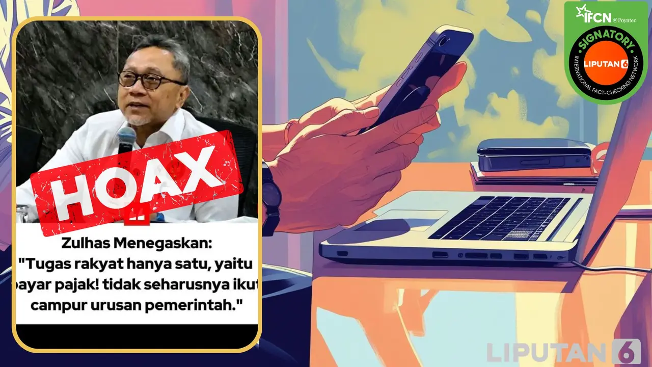 Hoaks Zulhas sebut tugas rakyat hanya bayar pajak hasil penelusuran Cek Fakta Liputan6.com