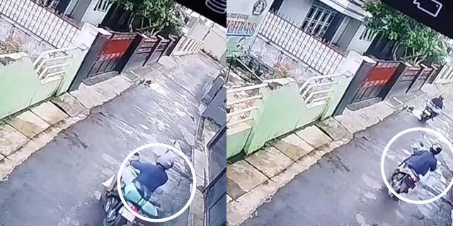 Kurir di Bandar Lampung Menangis Motor Berisi 66 Paket Digasak Maling