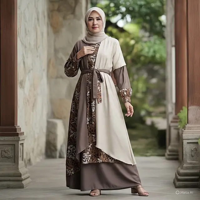 Lurik dengan Aksen Batik di Dada & Lengan