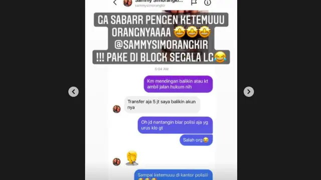 Instagram Sammy Simorangkir Diretas, Istri Sigap Ambil Tindakan Hukum