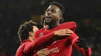 Divock Origi mendarat di Anfield pada 2014 lalu. Sepanjang kariernya, ia selalu mendapatkan persaingan berat dari rekan setimnya seperti Salah, Mane, dan Jota. Meski demikian Origi tak pernah gagal mempertahankan posisinya. Musim ini, ia bermain selama 533 menit untuk The Reds. (AFP/Justin Tallis)