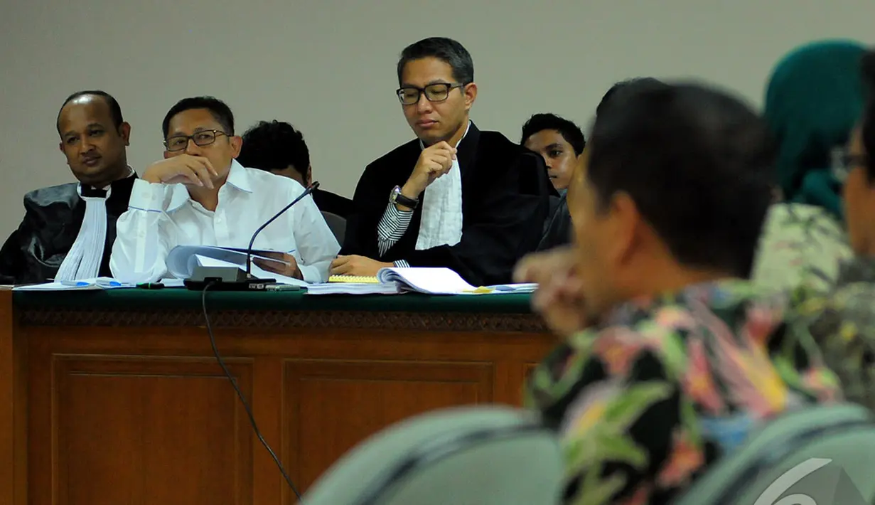 Mantan Manajer Pemasaran Divisi Konstruksi I PT Adhi Karya, M Arief Taufiqurahman pernah mengungkapkan jika pihaknya sudah memberikan hingga Rp 2,010 miliar untuk Anas Urbaningrum, Jakarta, Kamis (26/6/2014) (Liputan6.com/Faisal R Syam)