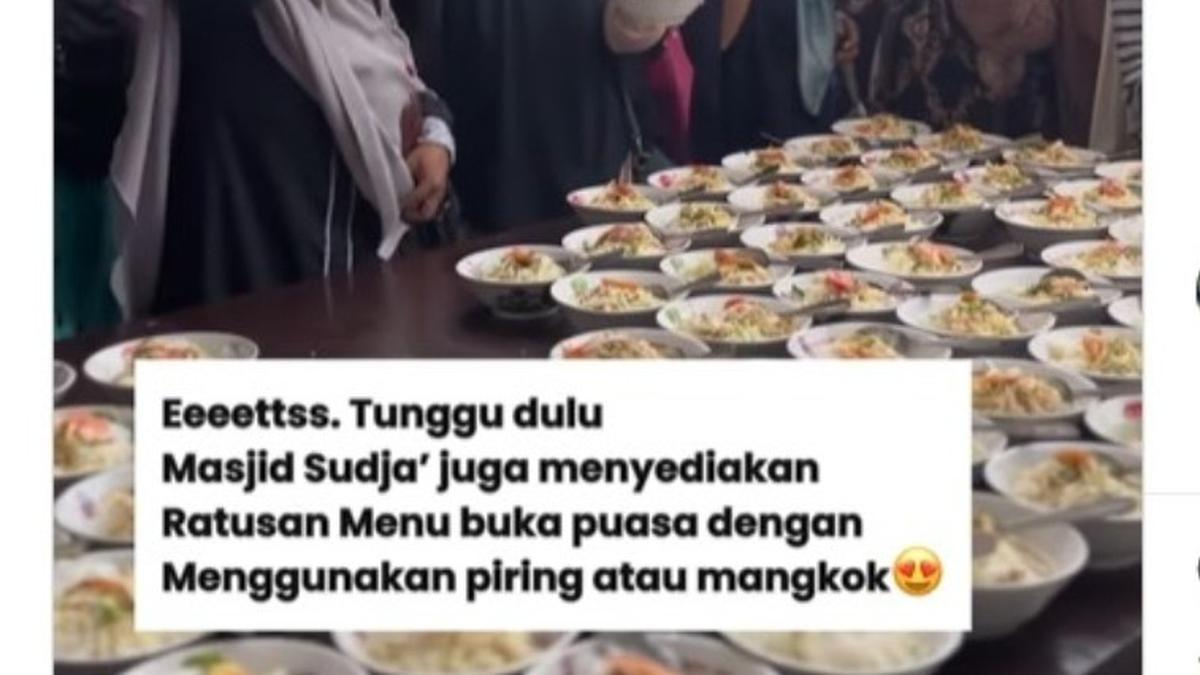 Masjid di Sleman Bagikan Takjil dengan Piring dan Mangkuk untuk Kurangi Sampah