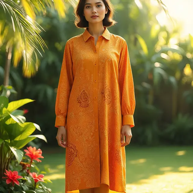 Shirt Dress Batik. (Liputan6.com/MetaAI)