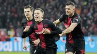 Florian Wirtz merupakan talenta paling berharga yang dimiliki Bayer Leverkusen saat ini. Pemain berusia 20 tahun ini telah mengoleksi lima assist dan tiga gol sejauh musim ini. Performa apiknya membuat Wirtz diincar Real Madrid dan Manchester City. (AP Photo/Martin Meissner)