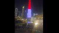 Burj Khalifa Berbalut Merah Putih, Peringati HUT RI dan 50 Tahun Hubungan Indonesia–PEA