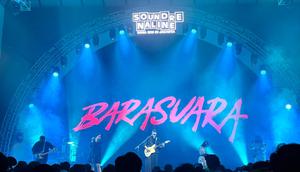 Penampilan Barasuara menutup acara Soundrenaline 2025 di Bengkel Space, Jakarta Selatan, Minggu (21/12/2025). (Aisyah Ichsani Maulida/Liputan6.com)