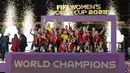 Timnas wanita Spanyol menang tipis atas Inggris dengan skor 1-0. (AP Photo/Alessandra Tarantino)