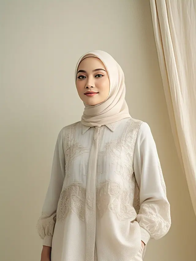 Gaya Hijab dan Blouse Elegan untuk Wanita Usia 20an