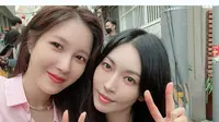 Lee Ji Ah dan Kim So Yeon (Foto Instagram/@e.jiah)