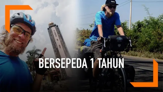VIDEO: Pria Denmark Bersepeda Satu Tahun dari Finlandia ke Indonesia
