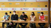 Sekretaris Jenderal PP PBSI Muhammad Fadil Imran dalam acara jumpa pers Indonesia Open 2022 di Jakarta, Rabu (25/5/2022). (foto: PP PBSI)