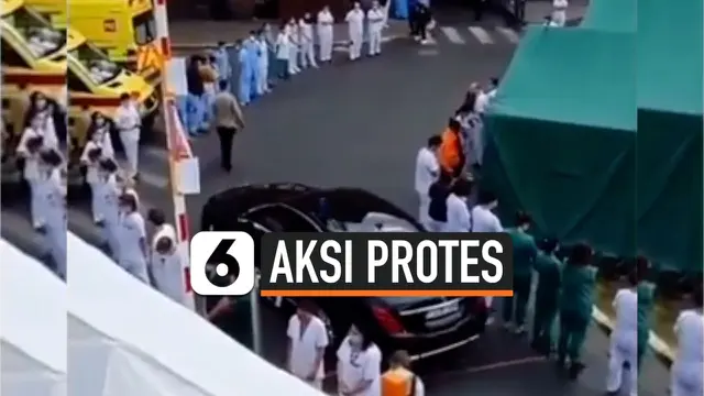 VIDEO: Petugas Medis Lakukan Aksi Buang Muka saat Perdana Menteri Belgia Datang
