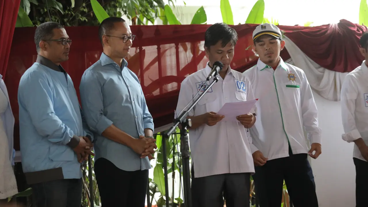 Deklarasi dukungan Pergerakan Pelaut Indonesia untuk Prabowo-Gibran.