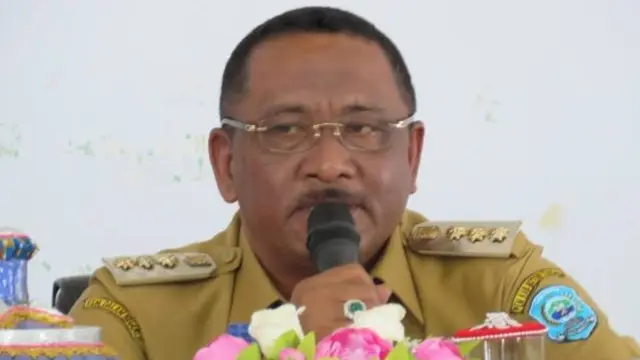 Bupati Buton tengah, Samahudin yang melaporka Sadli.(Liputan6.com/Ahmad Akbar Fua)