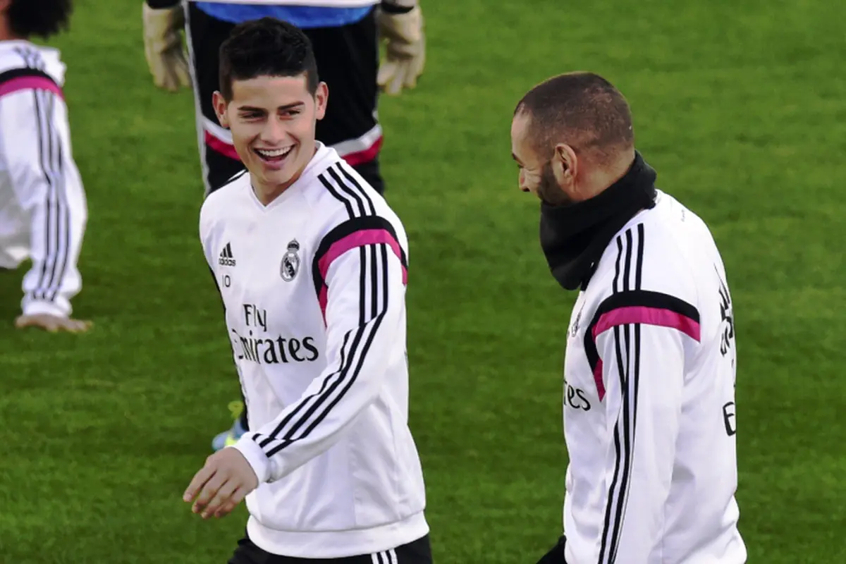 James Rodriguez dan Karim Benzema