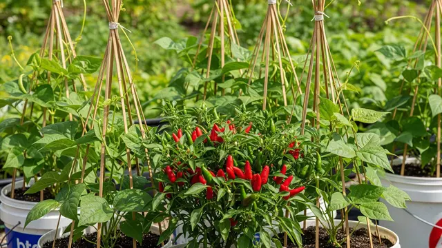 Ide Kebun Kombinasi Tanaman Kacang dan Cabai dalam Ember Bekas