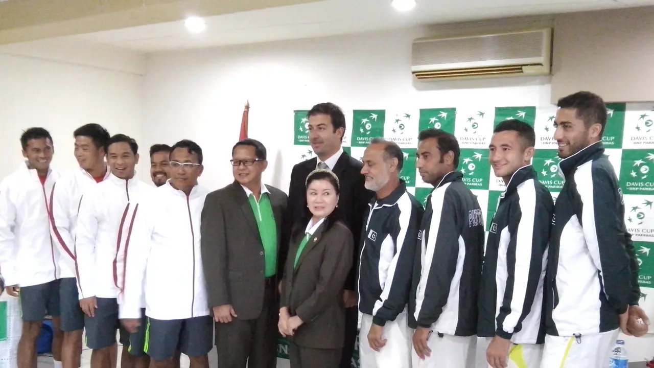 Tim Tenis Indonesia vs Pakistan