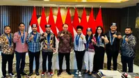Pengurus Pusat Gerakan Mahasiswa Kristen Indonesia (PP GMKI) melakukan audiensi dengan Menteri Komunikasi dan Informatika (Kominfo), Budi Arie Setiadi di kantornya, Rabu (17/7) (Istimewa)