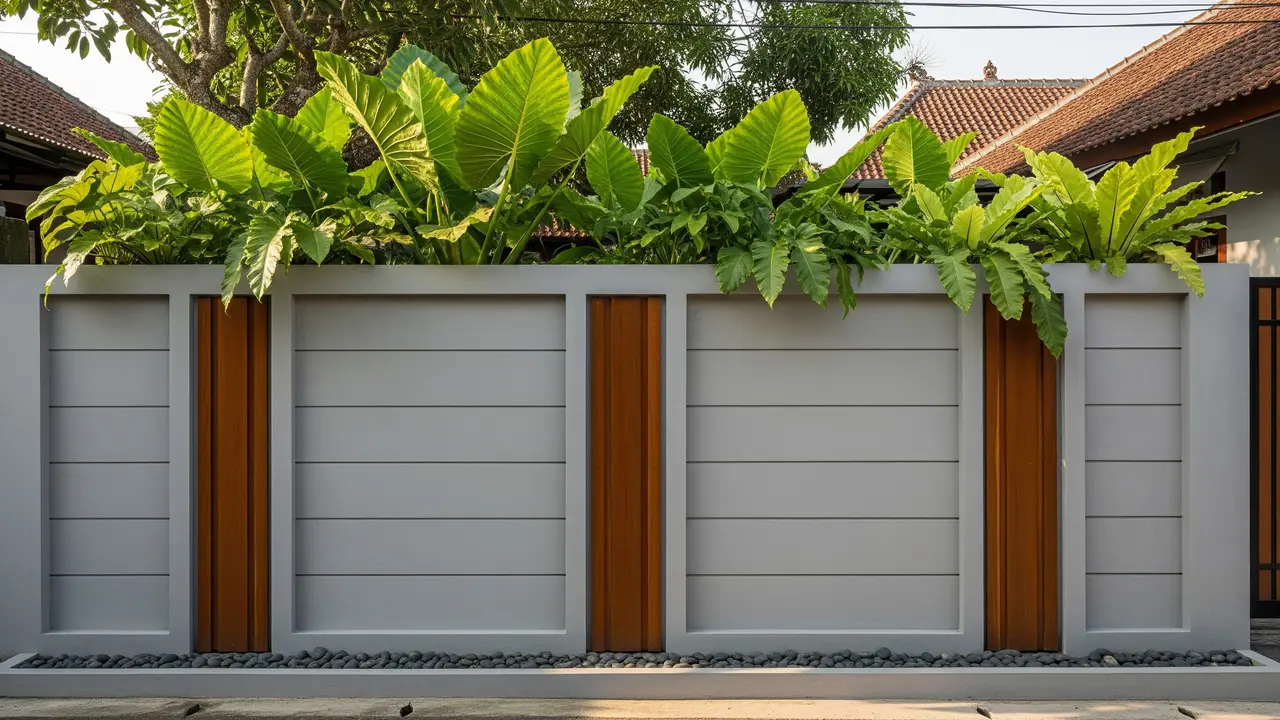 Model Pagar Beton Tinggi untuk Privasi Maksimal