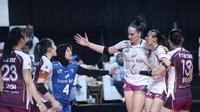 Bandung bjb Tandamata saat menghadapi Jakarta Electric PLN Mobile pada lanjutan putaran kedua Proliga 2026 di GOR Ken Arok Malang, Sabtu (7/2). Bandung bjb Tandamata kalah 0-3 (23-25, 20-25, 21-25) (foto: PBVSI)